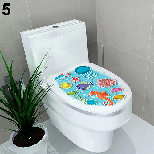 

Transparent Water Cartoon Ocean Letter Waterproof Toilet Nightstool Sticker