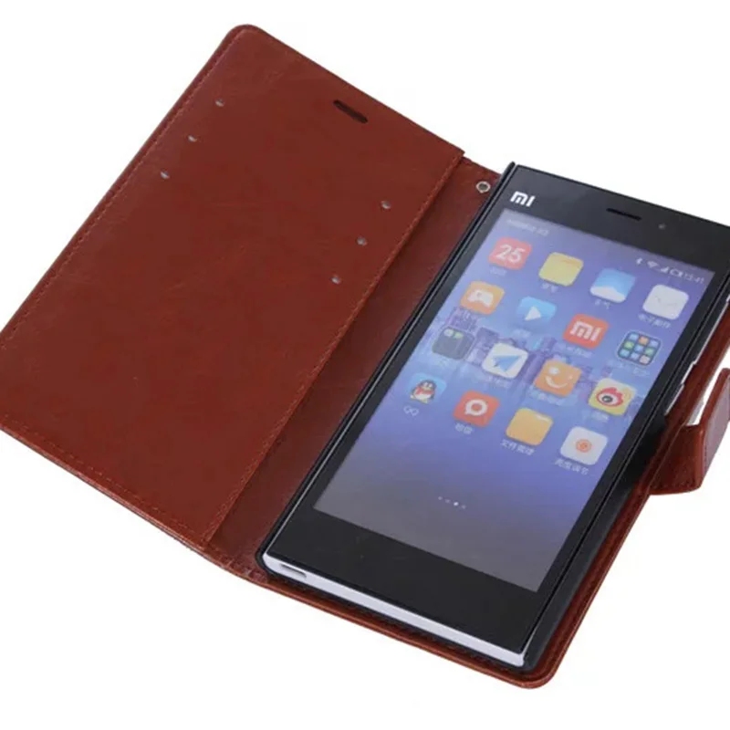 For Xiaomi 3 case The Fashion Business PU Leather Wallet Stand Case Cover Redmi 5.0&quot mobile phone coque capa |