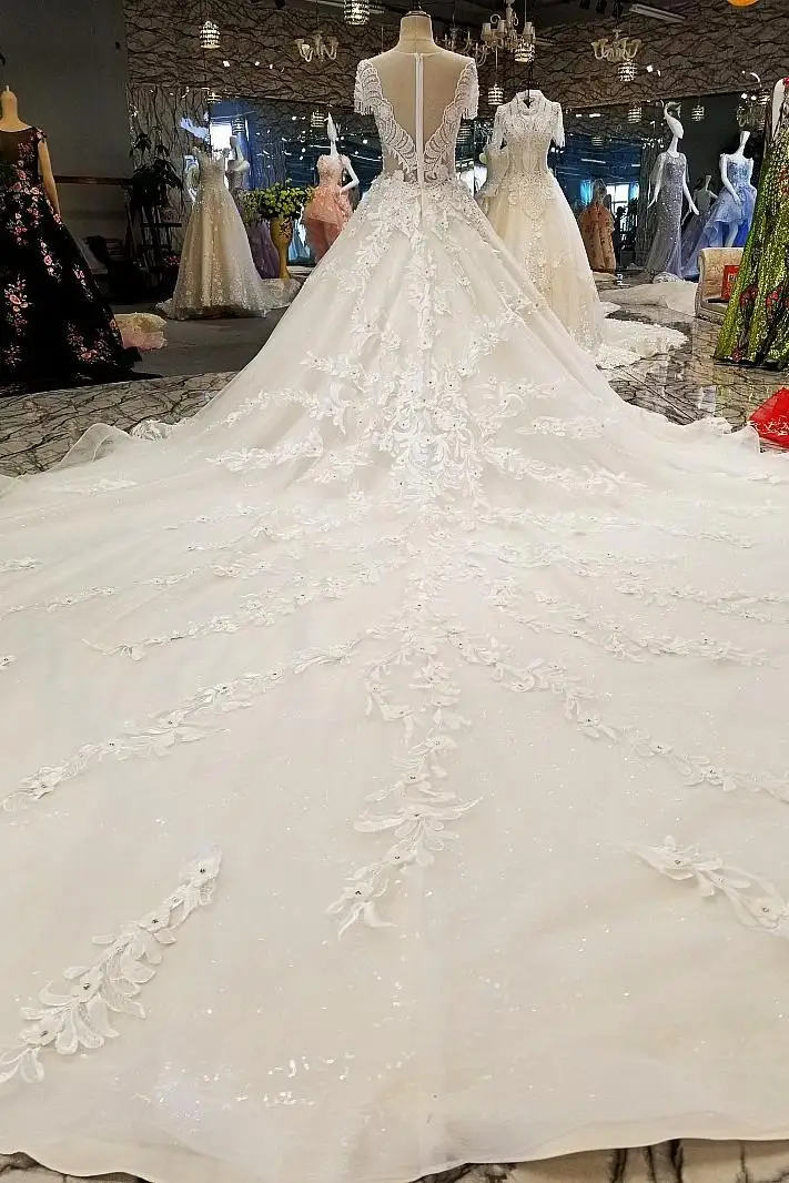 Backlake свадебное платье невесты с открытой спиной короткими рукавами кружевное