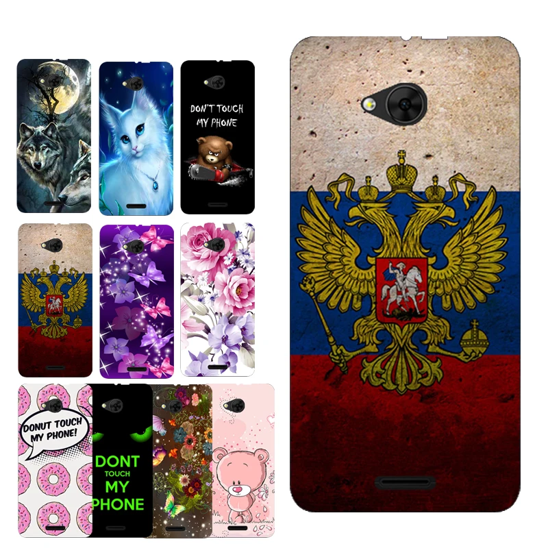 Чехол для BQ 5340 Wolf с мультяшным животным чехол телефона мягкий чехол|Бамперы| |