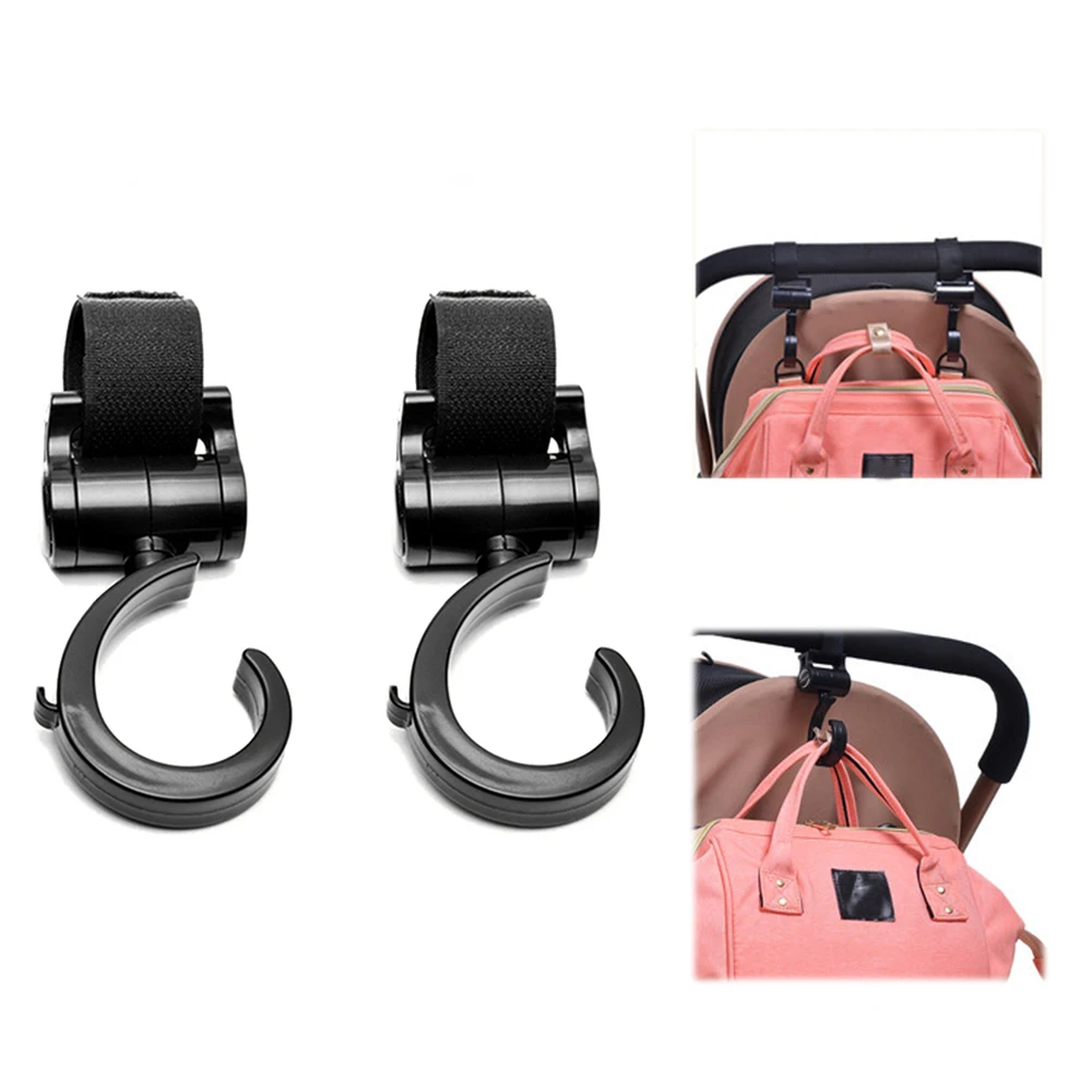 Вешалка для детской коляски, 2 шт./лот, крючки для детской коляски, поворотный крючок для коляски на 360 градусов, аксессуары для детской коляски, вешалка, крючки