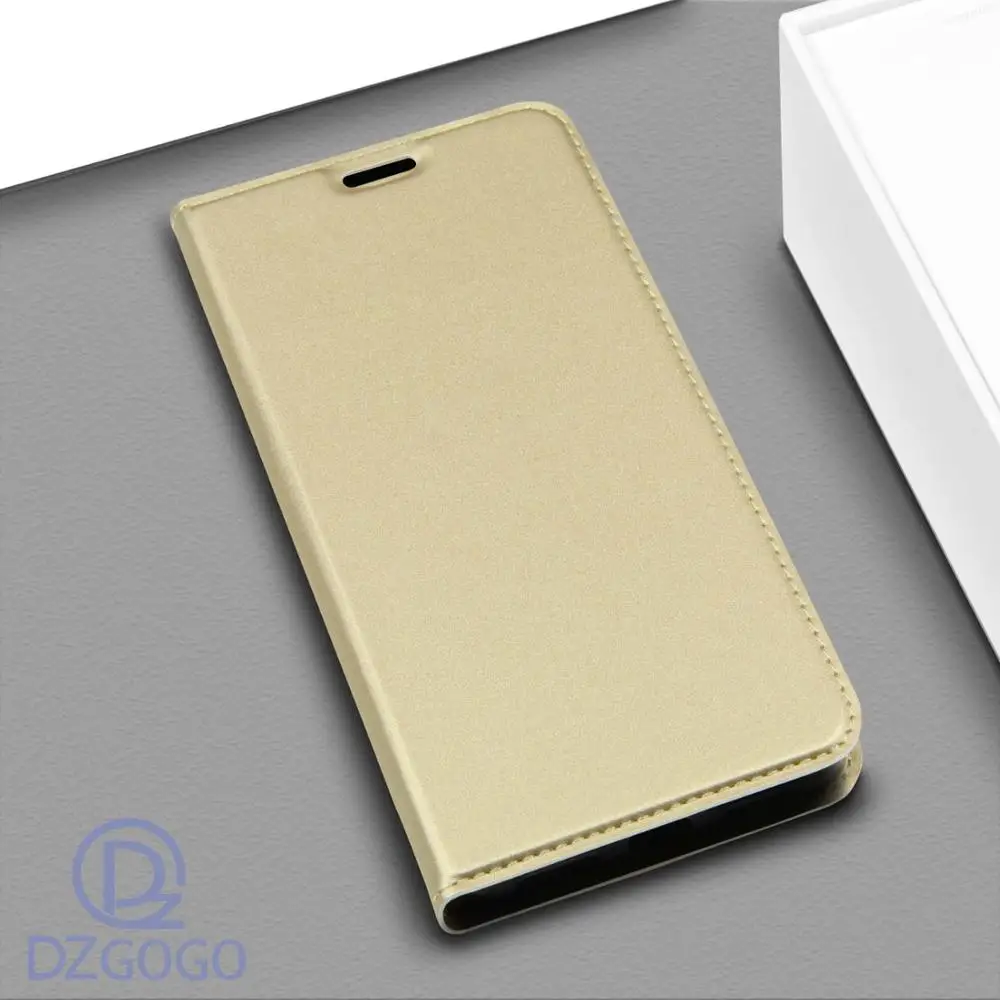 DZGOGO Магнитный Флип Бумажник Книга телефон чехол, кожаный чехол книжка на Asus ZenFone Max Pro M2 M 2 ZB631KL Глобальный Версия 4/6 64/128 GB - Цвет: Gold