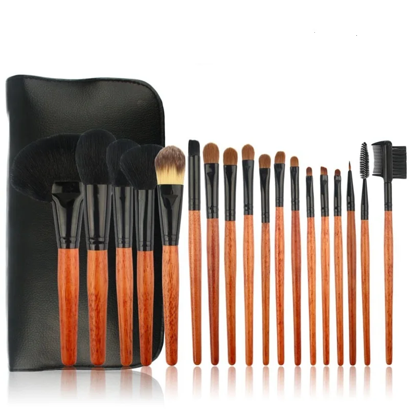 Мягкие искусственные кисти нейлоновая основа для век 18 шт. набор косметических