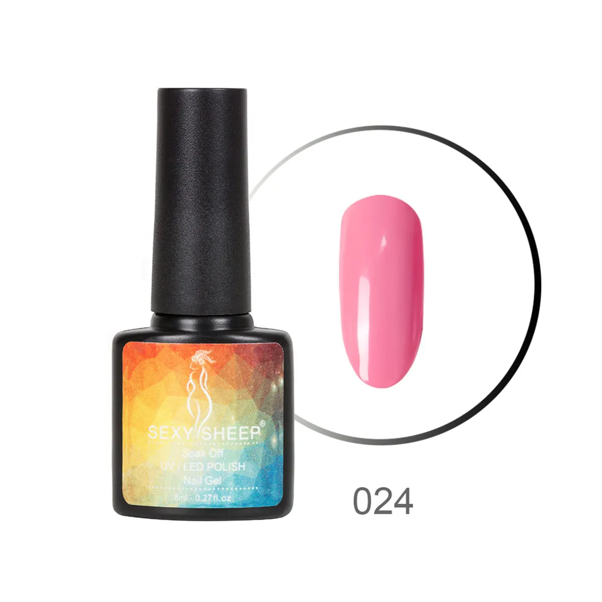 024 8ML Gel Nail Polish Colorful UV Gel Soak Off Gel Polish Semi-Permanent Varnish Red Black Gray Green Nail Color Manicure Nail Art - Цвет: 024