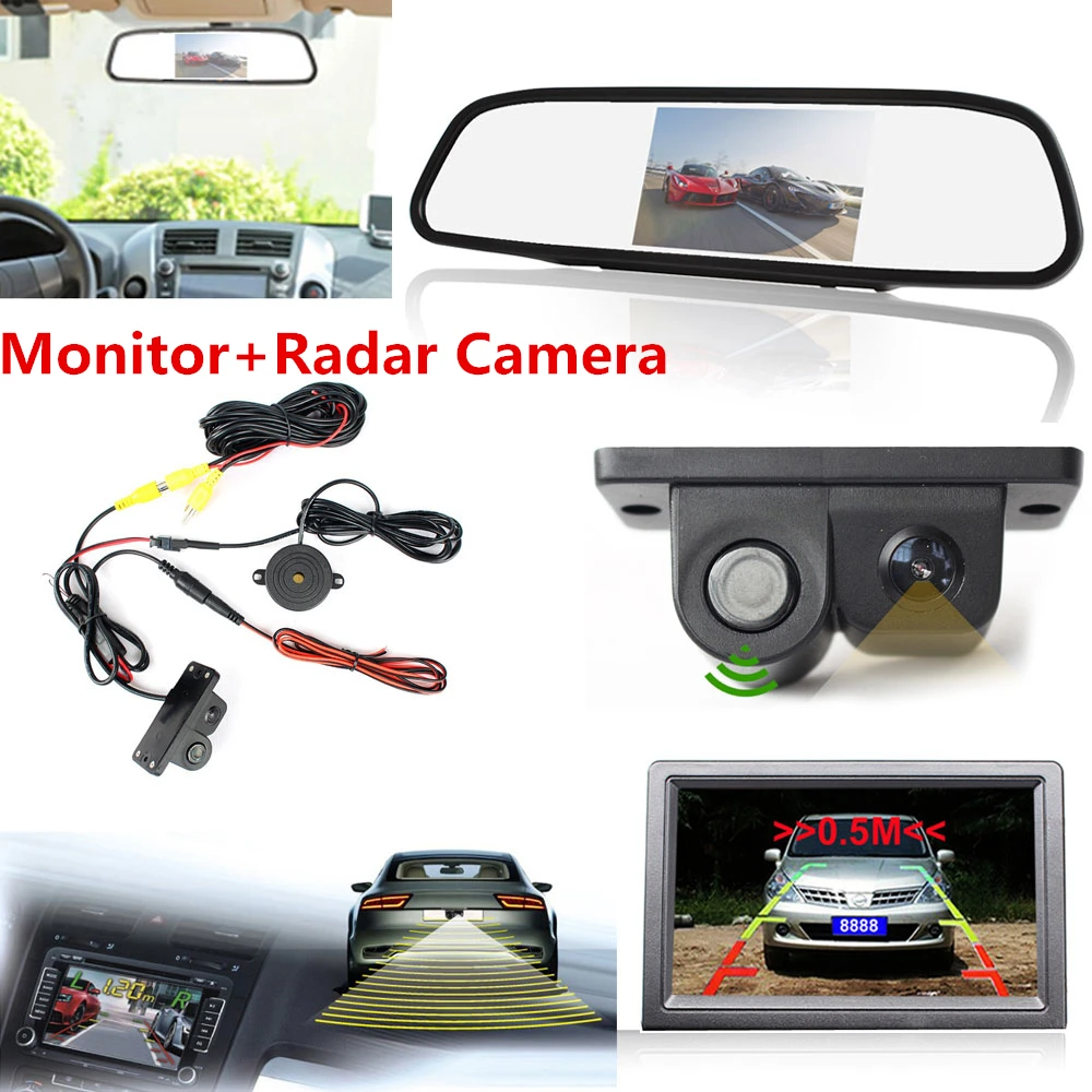 Зеркало заднего вида с ЖК монитором 4 3 дюйма|mirror monitor|lcd monitormonitor mirror |