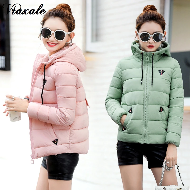 Vraxale 2017 Новинка зимы Для женщин Короткие Куртка на подкладке из хлопка женские