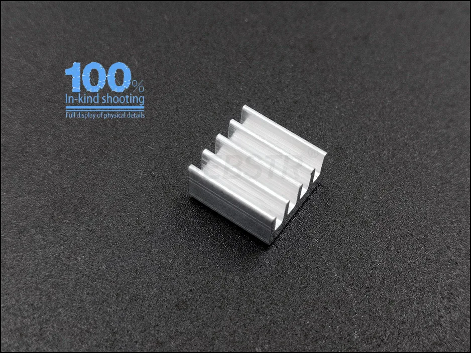 10 шт./лот, 8,8X8,8X5 мм, Охлаждающий радиатор на клейкой обратной стороне, охладитель, электронный чип, радиатор для A4988 чип