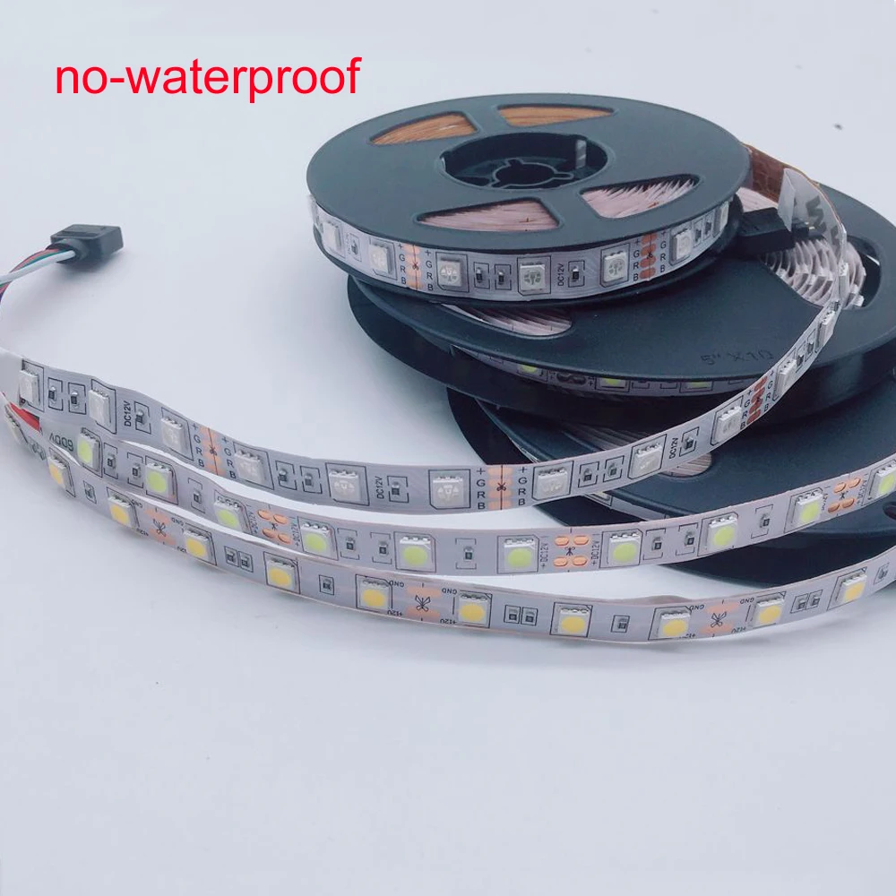 SMD 5050 RGB водонепроницаемая светодиодная лента 5 м 300 светодиодный DC 12 В 24 в RGB RGBW RGBWW розовый синий красный зеленый Fita светодиодный светильник Flexi