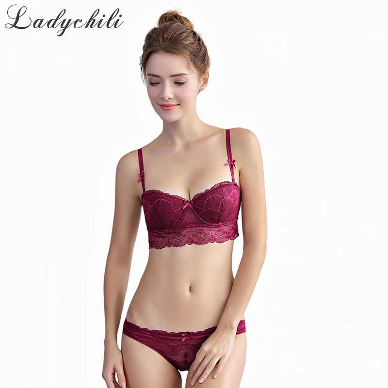 Ladychili Wome интимное сексуальное французское кружевное белье с вышивкой и тонкой