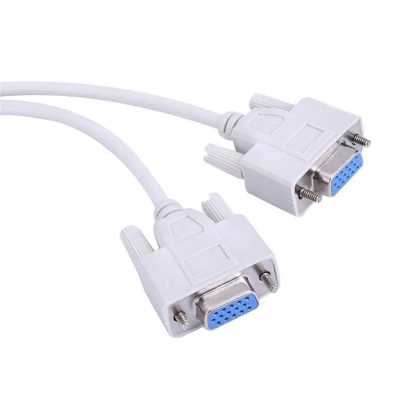 15 Pin VGA папа 2 Женский Y сплиттер Кабель SVGA монитор адаптер удлинитель конвертер