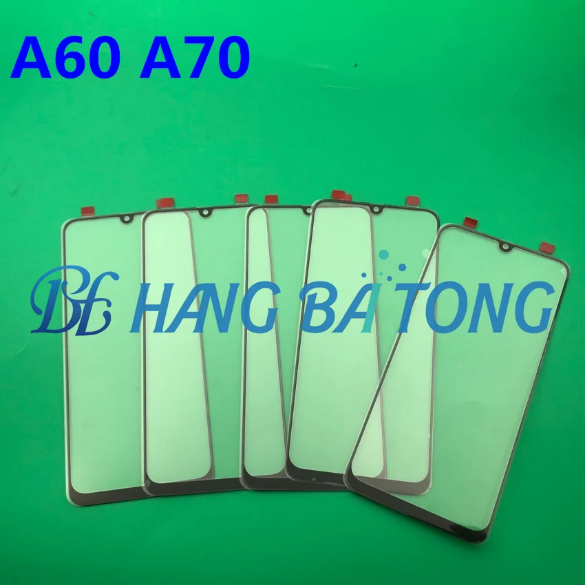 100pcs Original Front Panel Sensor LCD Display Glass Cover Lens For SAMSUNG Galaxy A60 6.3'' A70 6.7'' 2019 Touch Screen glass |