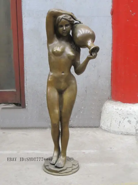 31 &quotЗападная ХУДОЖЕСТВЕННАЯ бронзовая скульптура Очаровательная Обнаженная