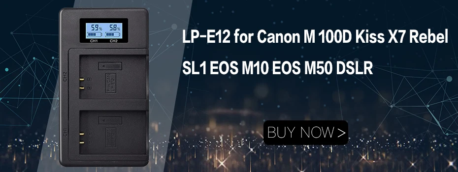 2 шт 1800mAh LP-E12 LP E12 LPE12 литий-ионная батарея+ lcd USB двойное зарядное устройство для Canon EOS M50, EOS M100, 100D Kiss X7 Rebel SL1 камеры