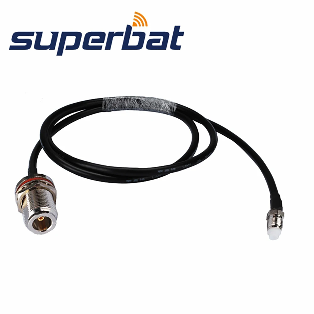 Superbat N Jack перегородка к FME гнездовой кабель отрезок RG58 15 см RF коаксиальный