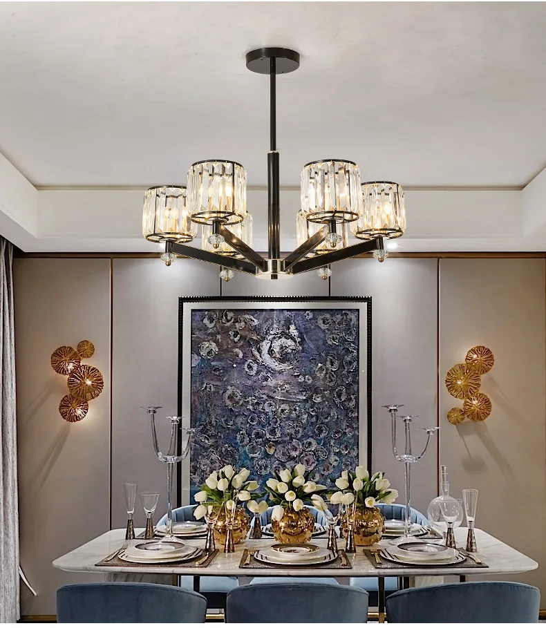 LED Chandelier for Living Room LED Chandelier for Bedroom Modern Crystal Chandelier Lighting Fixture Hanging Lamp Home Decorate