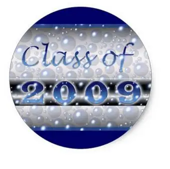 

1.5inch Class of 2009 bubbles classic round sticker