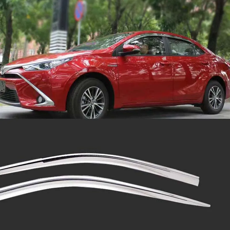 1 Set Brand New Chrome Side Vent Sun Shade Window Visors Rain Guard Deflectors For Toyota Levin 2014-2018 | Автомобили и