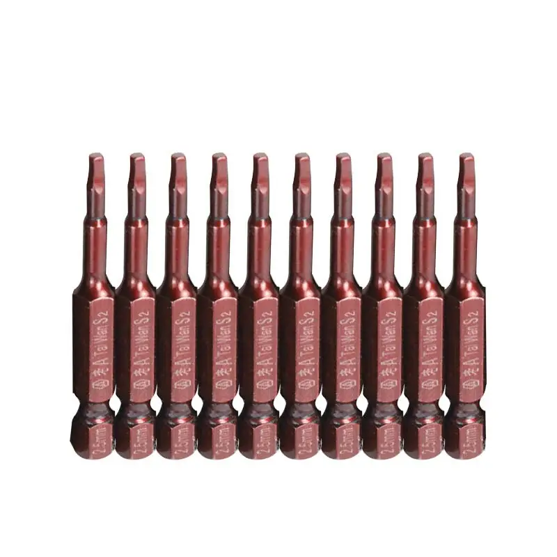 H2.5 X 10pcs LAOA 7/10 шт. S2 60HRC шестигранные наконечники Отвертки Набор шестигранного электрические отвертки бит комплект с магнетизмом 50 мм - Цвет: H2.5 X 10pcs