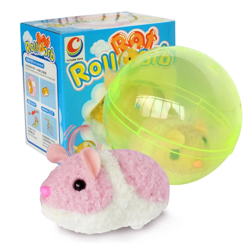 Электрический робот хомяк мяч плюшевый игрушка прокрутка привлечь ребенка