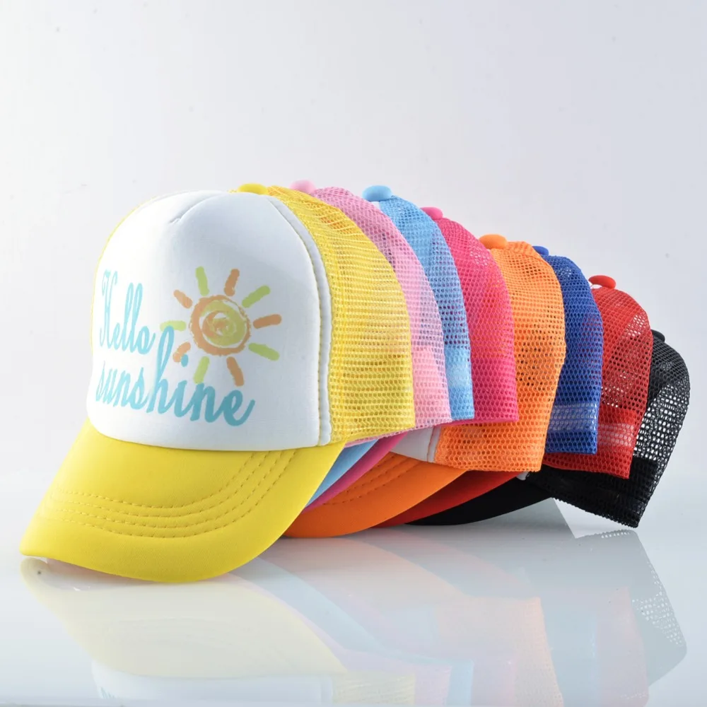 Детская Милая бейсболка из дышащей сетки с косточками летние шапки от солнца в