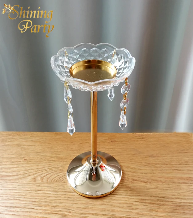 10 шт./лот золотые подсвечники с акриловыми нитями h21см (8 3 дюйма) украшение для