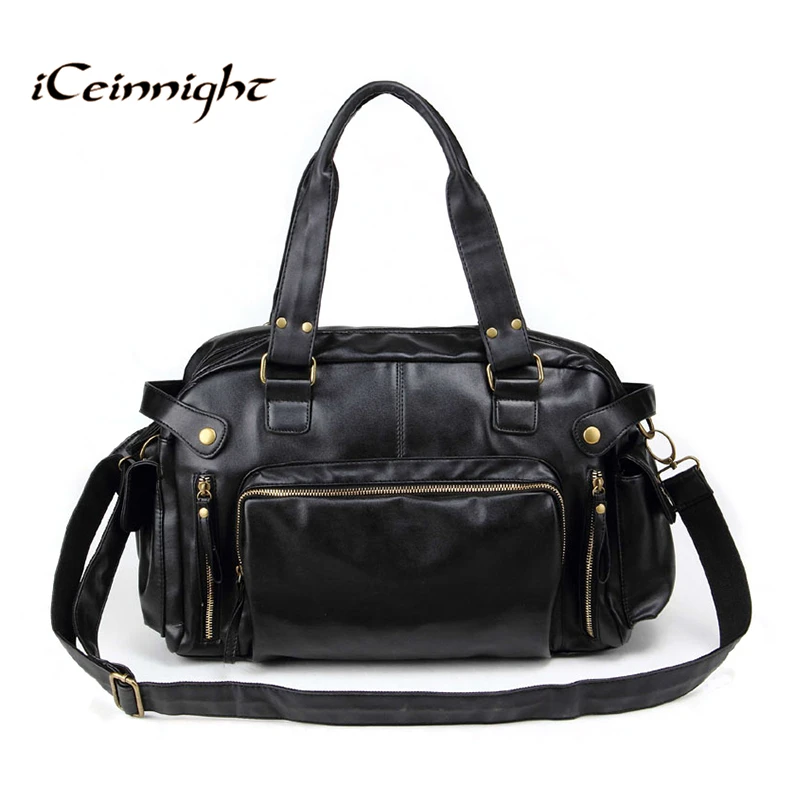 ICeinnight винтажные мужские сумки мессенджеры высокого качества из мягкой