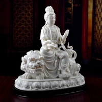 dai yutang dehua porcelain statues ornaments homewen shupu yin bodhisattva enshrined white marble d01 050