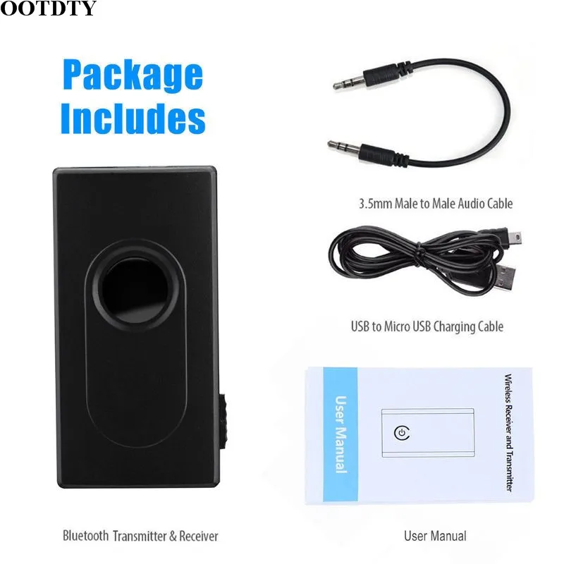 OOTDTY 3.5MM Wireless Bluetooth V4 Transmitter Receiver Stereo Audio Music Adapter Converter for TV Phone PC Use | Электроника