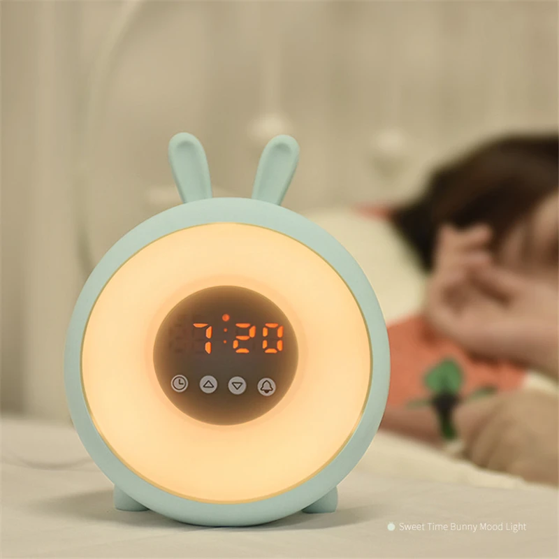 Светодиодный цифровой будильник Sunrise Wake Up Light моделирование прикроватная лампа