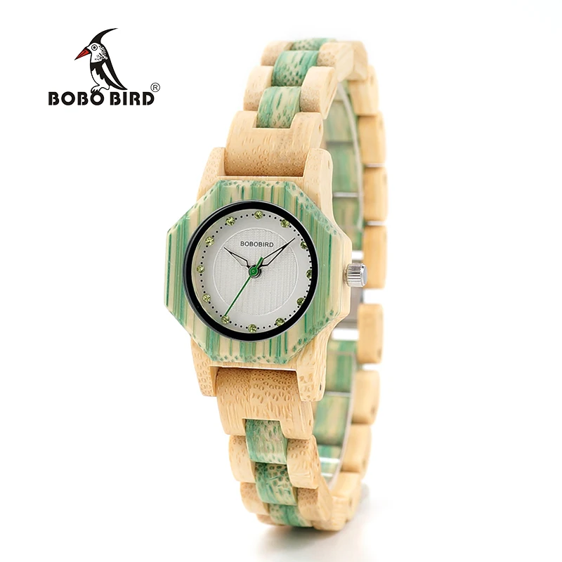 Bobo птица женский розовый зеленый деревянные часы Fashion Цвета Bling Детские весы
