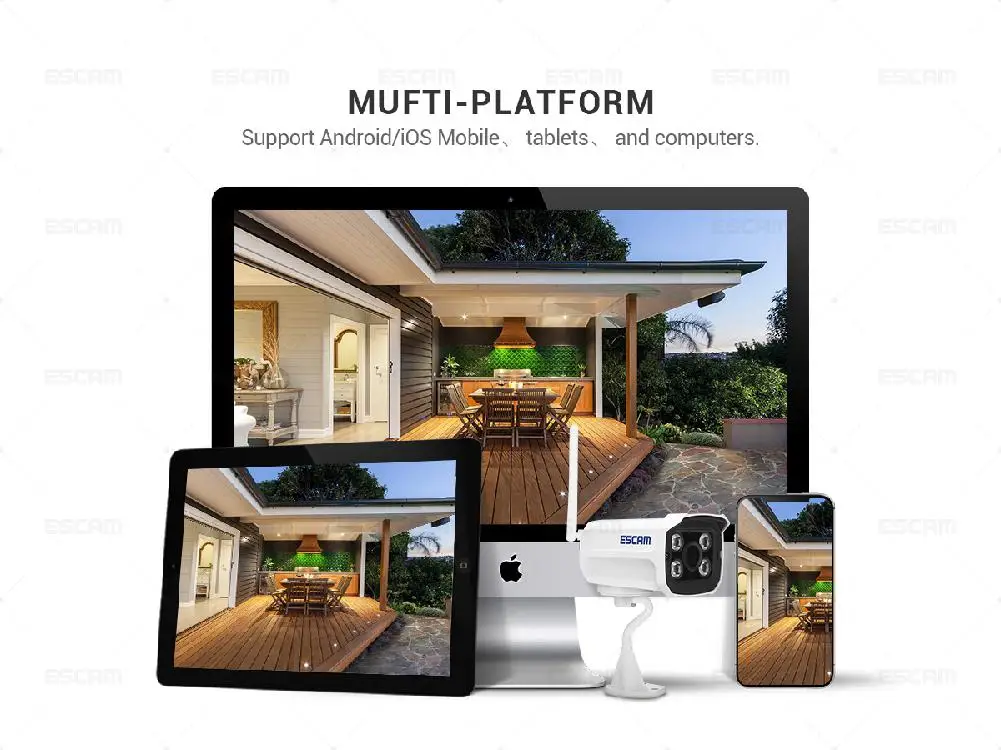 ESCAM кирпич QD900 wifi 1080 P P2P облачная ИК Водонепроницаемая IP сеть беспроводных камер безопасности IR Bullet Surveillance наружная мини-камера