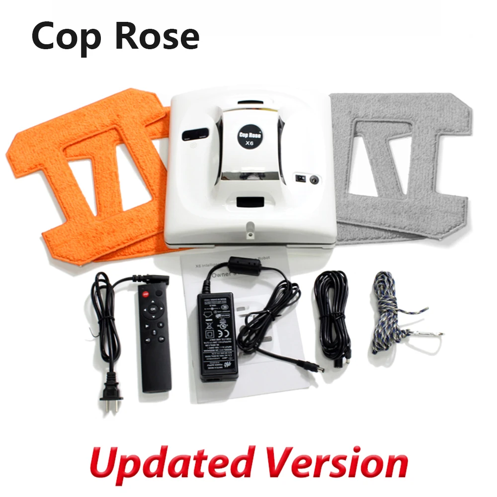 

COP ROSE X6 Automatic Window Cleaning Robot,intelligent Washer,Remote Control,Anti fall UPS Algorithm Glass vacuum Cleaner Tool