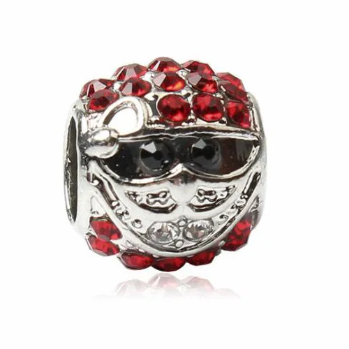 Горячая продажа цветок Санта Клаус Снеговик Микки Маус сердце любовь Бусины