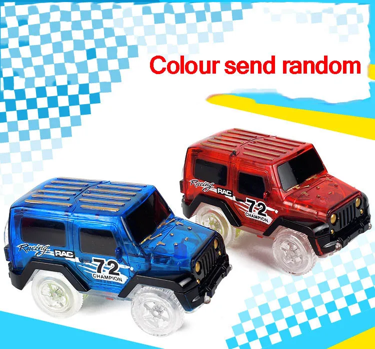 1pcs Color random Гоночный трек игрушки в сборе круговой трек экологически чистый пластик собрать строительные блоки для ребенка подарок на Рождество День рождения - Цвет: 1pcs Color random