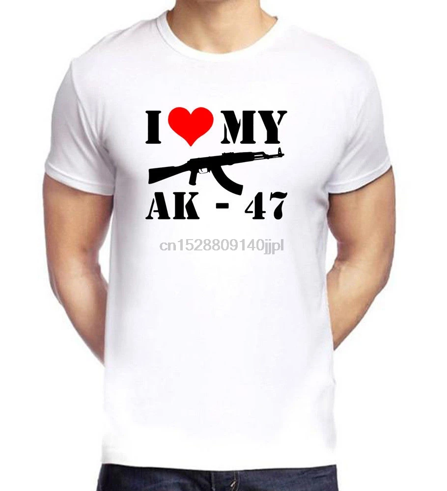 2019 Новое поступление мужская мода I Love My AK 47 футболка Новая быстрая доставка Новые