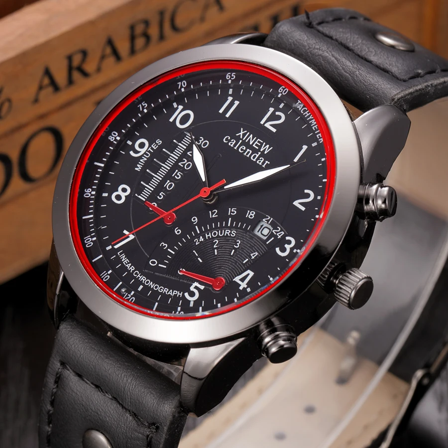 Часы наручные XINEW Мужские кварцевые Брендовые повседневные модные спортивные с