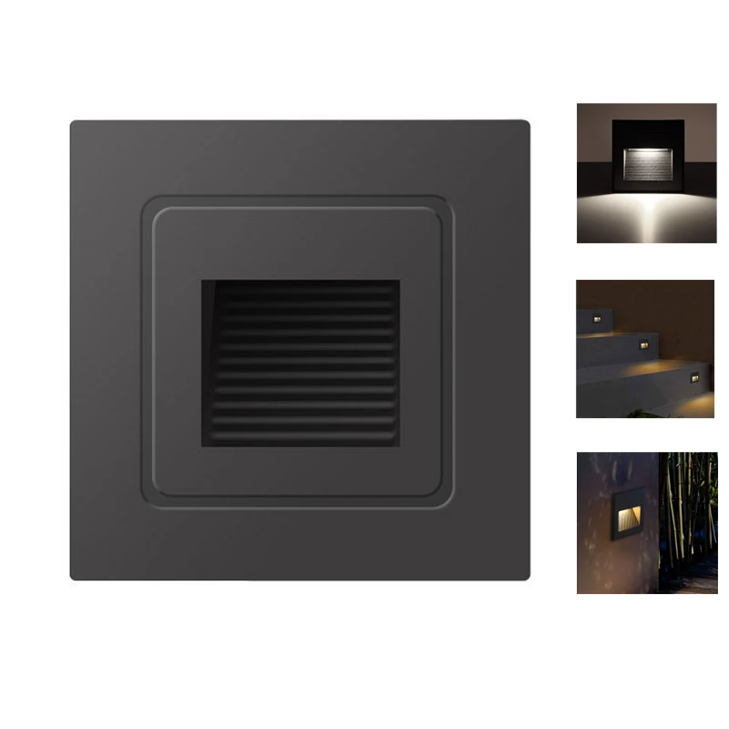 Светодиодный подземный светильник 3 Вт напольный ступенчатый встраиваемый