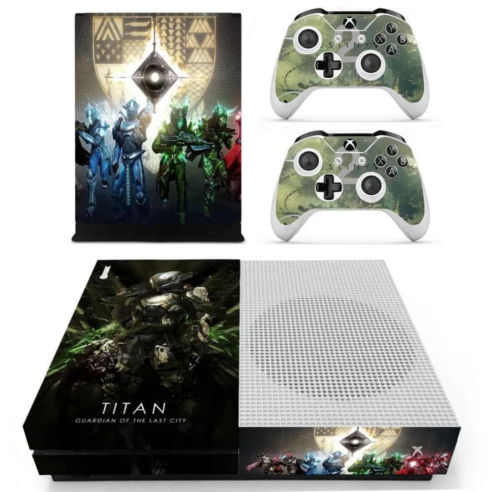Наклейка на виниловую кожу для консоли XBOX One S с двумя беспроводными