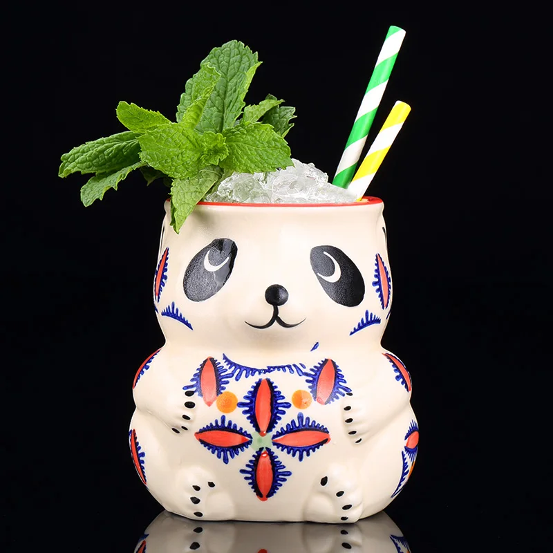 Чашка для бара TIKI гавайская Коктейльная кружка с милым медведем|Кружки| |
