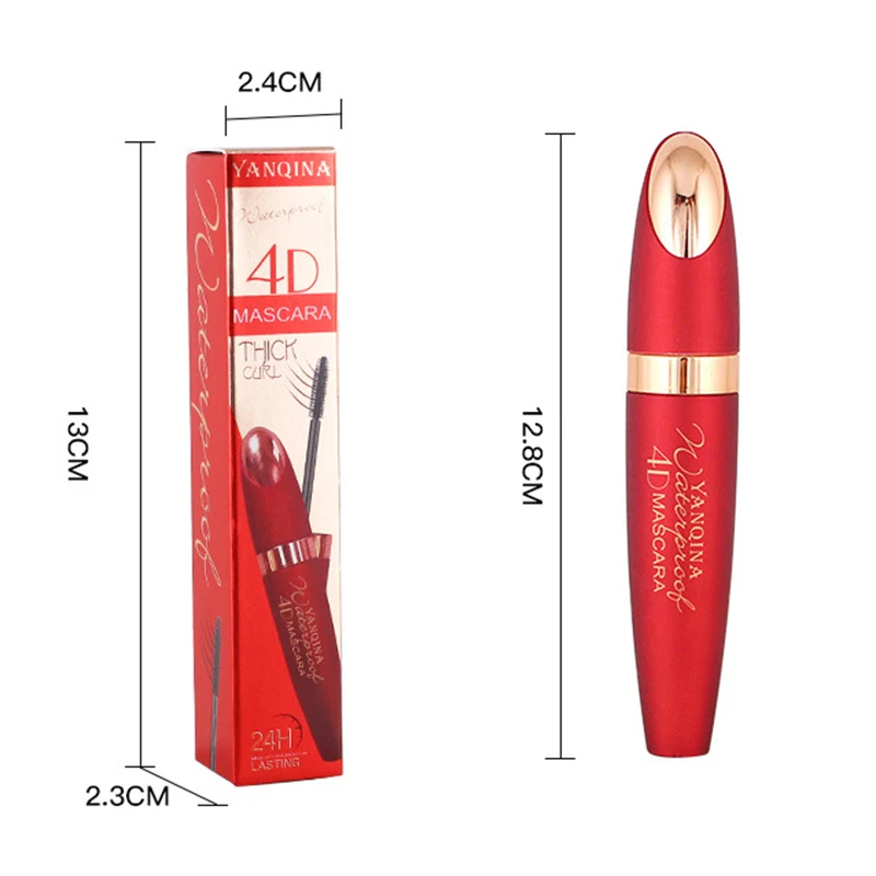 1 PC Mascara 4d Fiber Lashes Silk Waterproof Rimel 3D Thick Black Lash Eyelash Extension Lengthening Eyes Makeup |