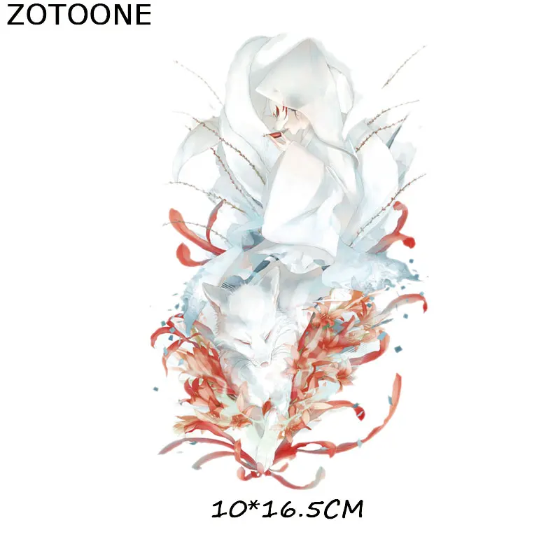 Нашивки ZOTOONE с изображением фантазийной лисы переводные наклейки для одежды