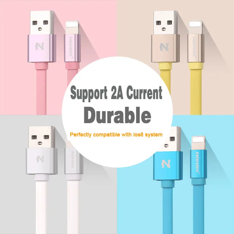 NOHON 8 Pin USB кабель для Apple iPhone 6 6S Plus 5 5S SE iPad 4 Air 2 USB кабель для быстрой зарядки и синхронизации данных