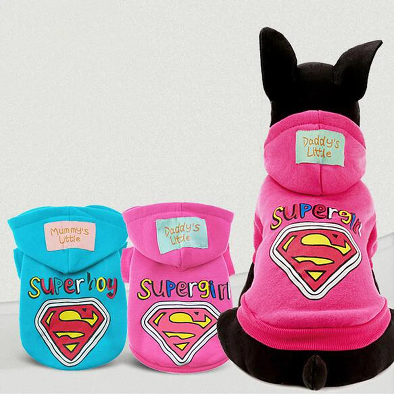 2019 Зимняя Одежда для питомцев одежда собак хлопковые Толстовки супер мальчиков и