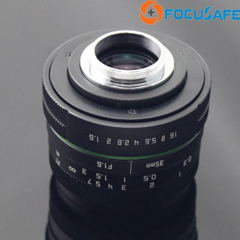 Объектив для беззеркальной камеры видеонаблюдения с FX креплением Focusafe 35 мм APSC