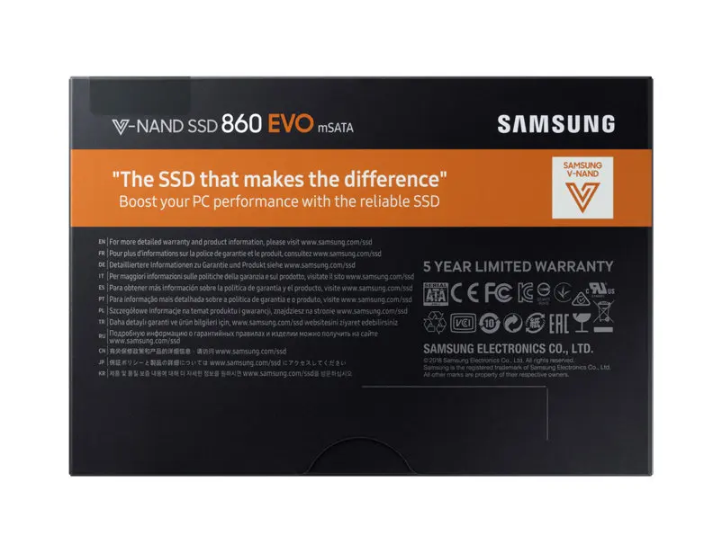 Samsung mSATA 860 EVO внутренний SSD 250 ГБ 500 ГБ 1 ТБ твердотельный накопитель HD Жесткий высокоскоростной для ноутбуков ПК компьютер настольный