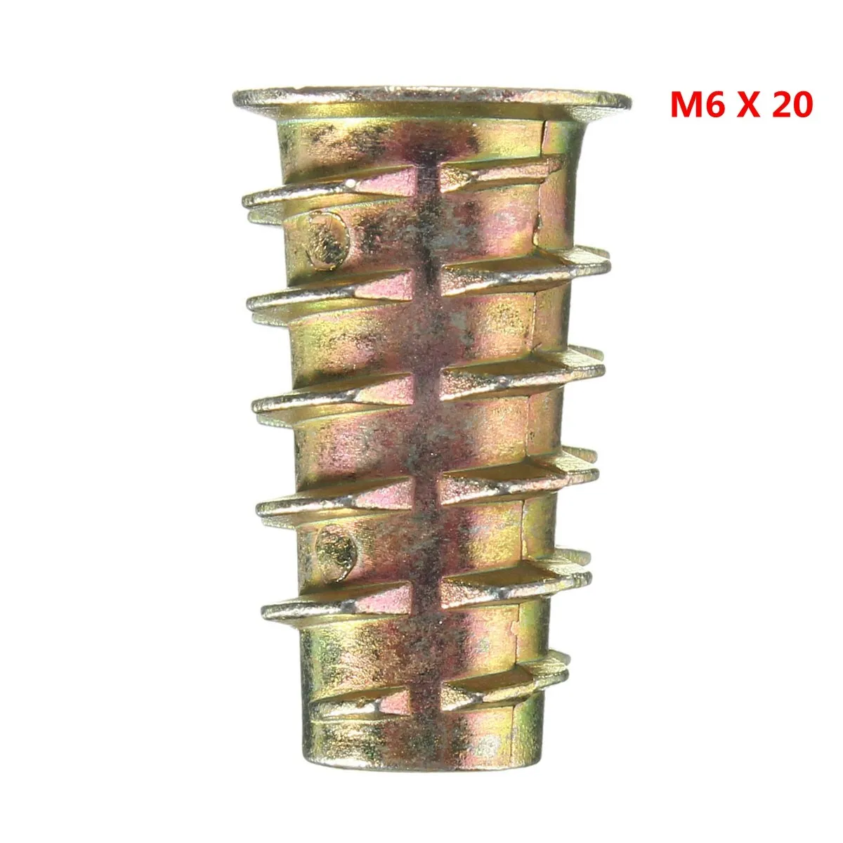 M6X20 Лидер продаж 10 шт./компл. M4 M5 M6 M8 M10 сплав цинка мебель с шестигранной головкой приводная головка гайкой для деревянная вставка велосипеда велосипедные болты Запчасти - Цвет: M6X20