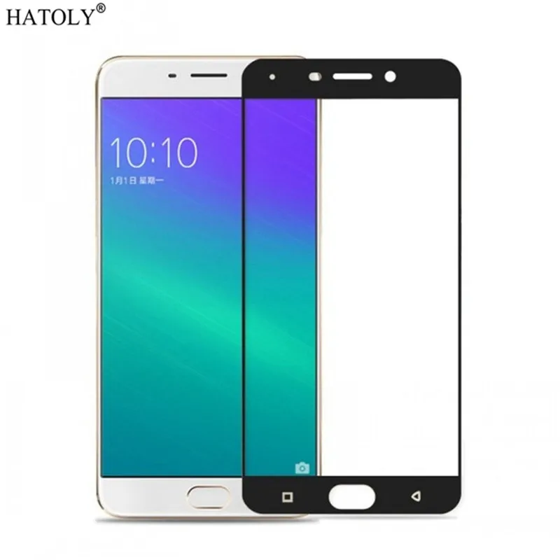 2 шт. Защитное стекло для экрана Oppo R9 полное покрытие закаленное Защита от царапин