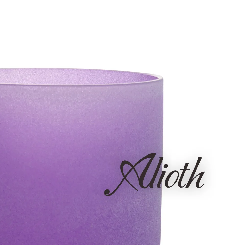 7 дюймов фиолетовый цвет B Note матовый кристалл поющая чаша для Короны чакра