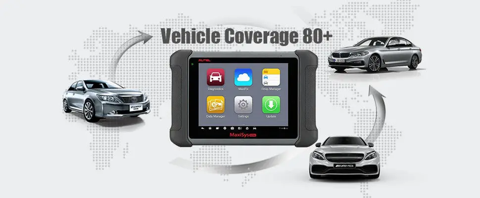 AUTEL MaxiSys MS906 диагностический инструмент считыватель кода ECU кодирование ABS кровотечение DS808 брелок Программирование OBD2 сканер