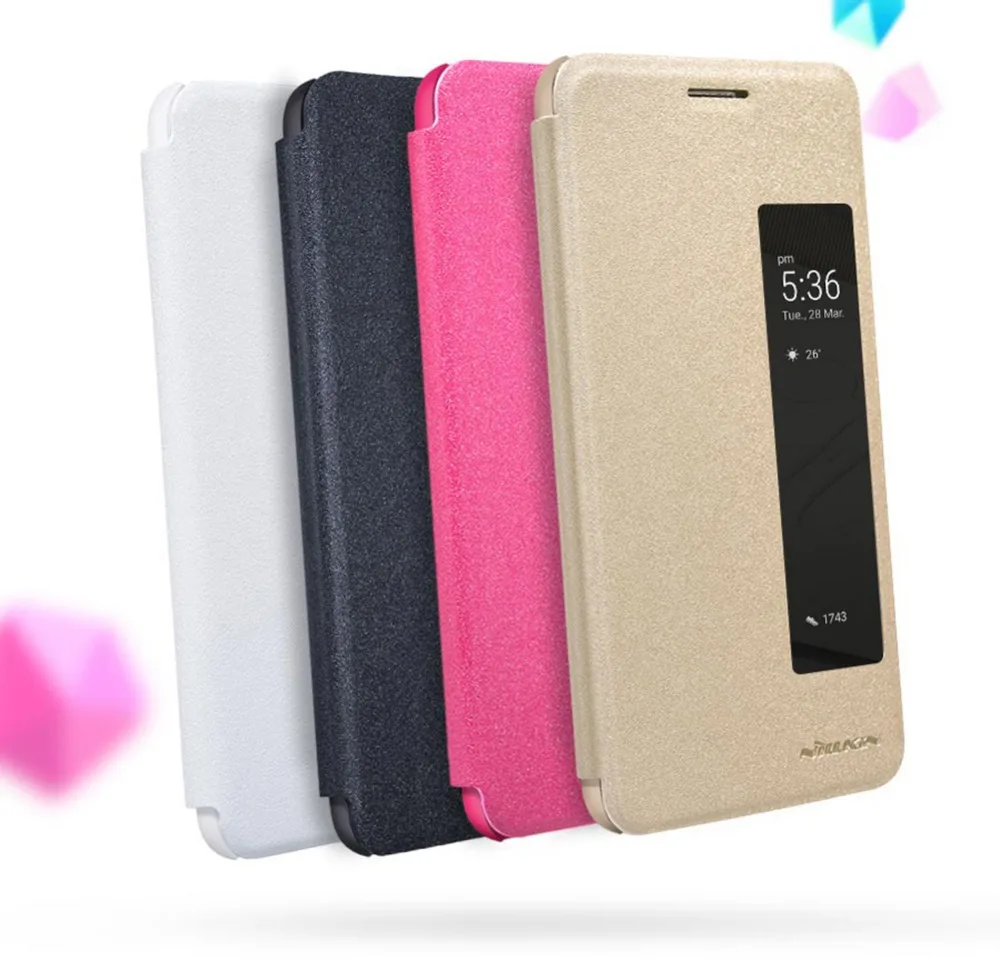 Чехол для Huawei P10 Plus серия NILLKIN Sparkle пластиковый чехол из искусственной кожи